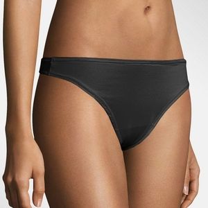 NWT Maidenform Sport Thong Sz 6 Black